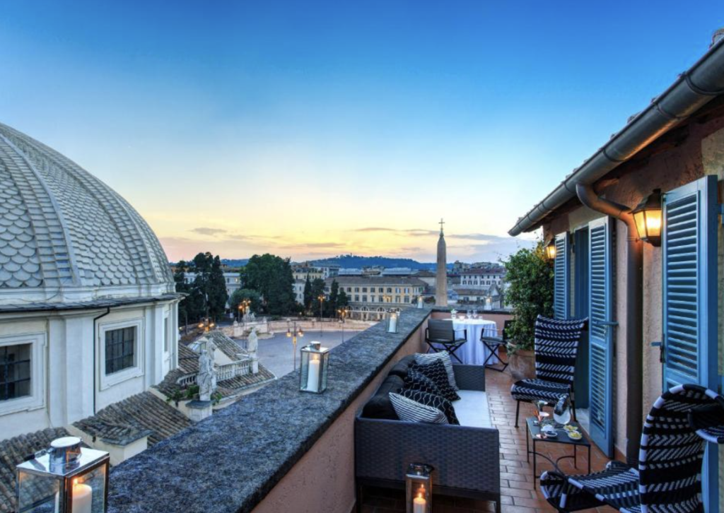 hotel grandiose Rocco Forte Hotel de Russie à Rome