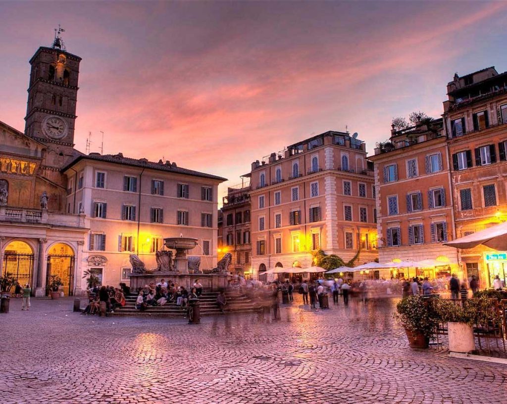 Trastevere, rome, activité